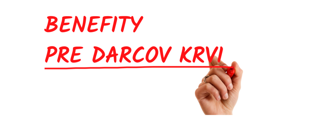 Benefity pre darcov krvi